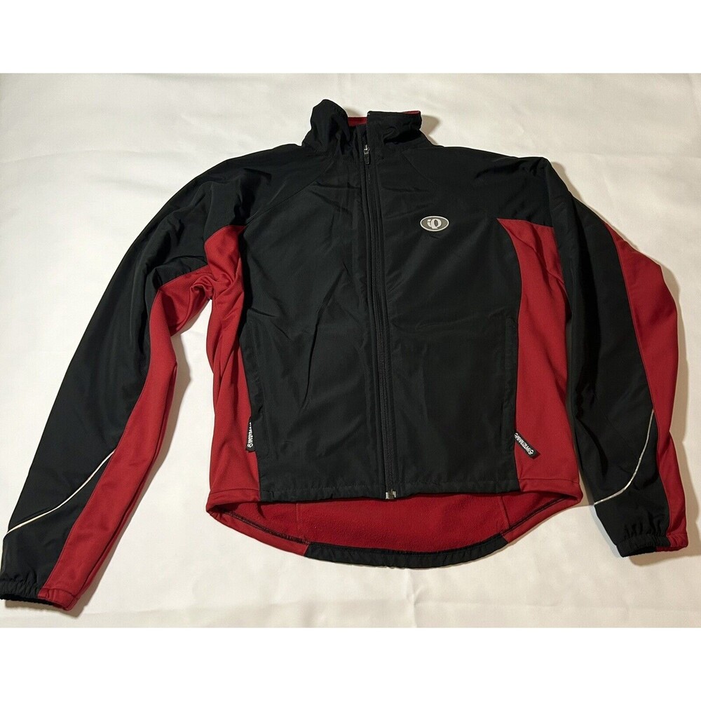 Pearl Izumi Men's Elite Soft Shell Jacket Black Red Full Zip Size Medium Cycling